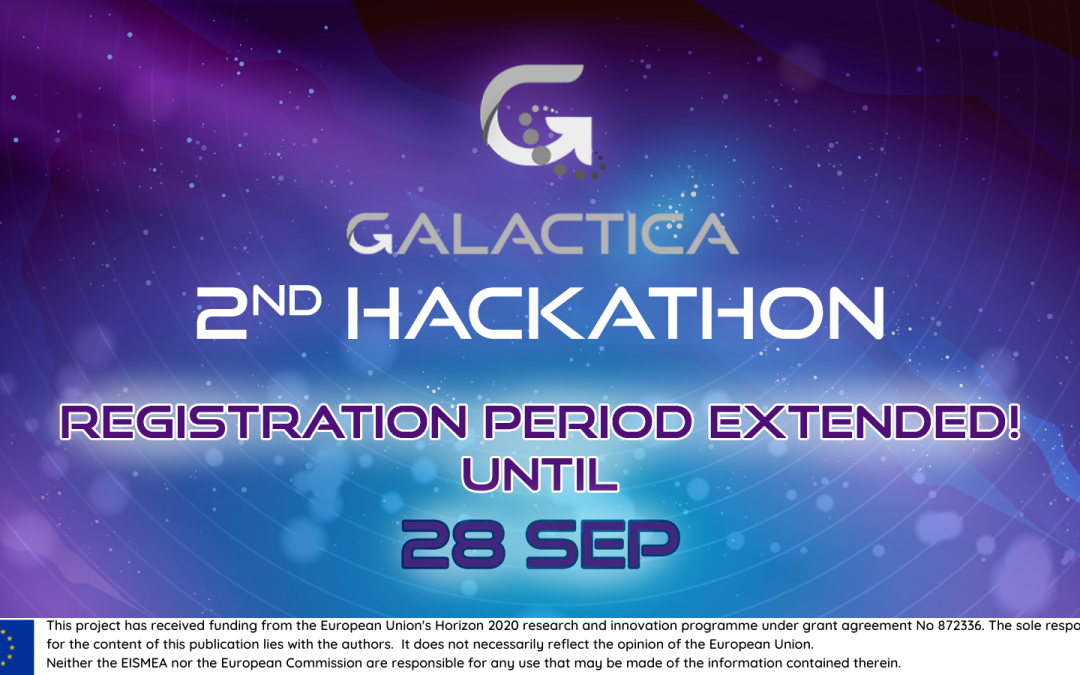 2nd Hackathon registrations’ deadline extended to September 28th